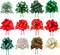 Christmas Pull Bows 24PCS Bows for Gift Baskets Wrapping Large 5” Wide Christmas Tree Bows for Present Wrap, 12 Multicolor Christmas Bows